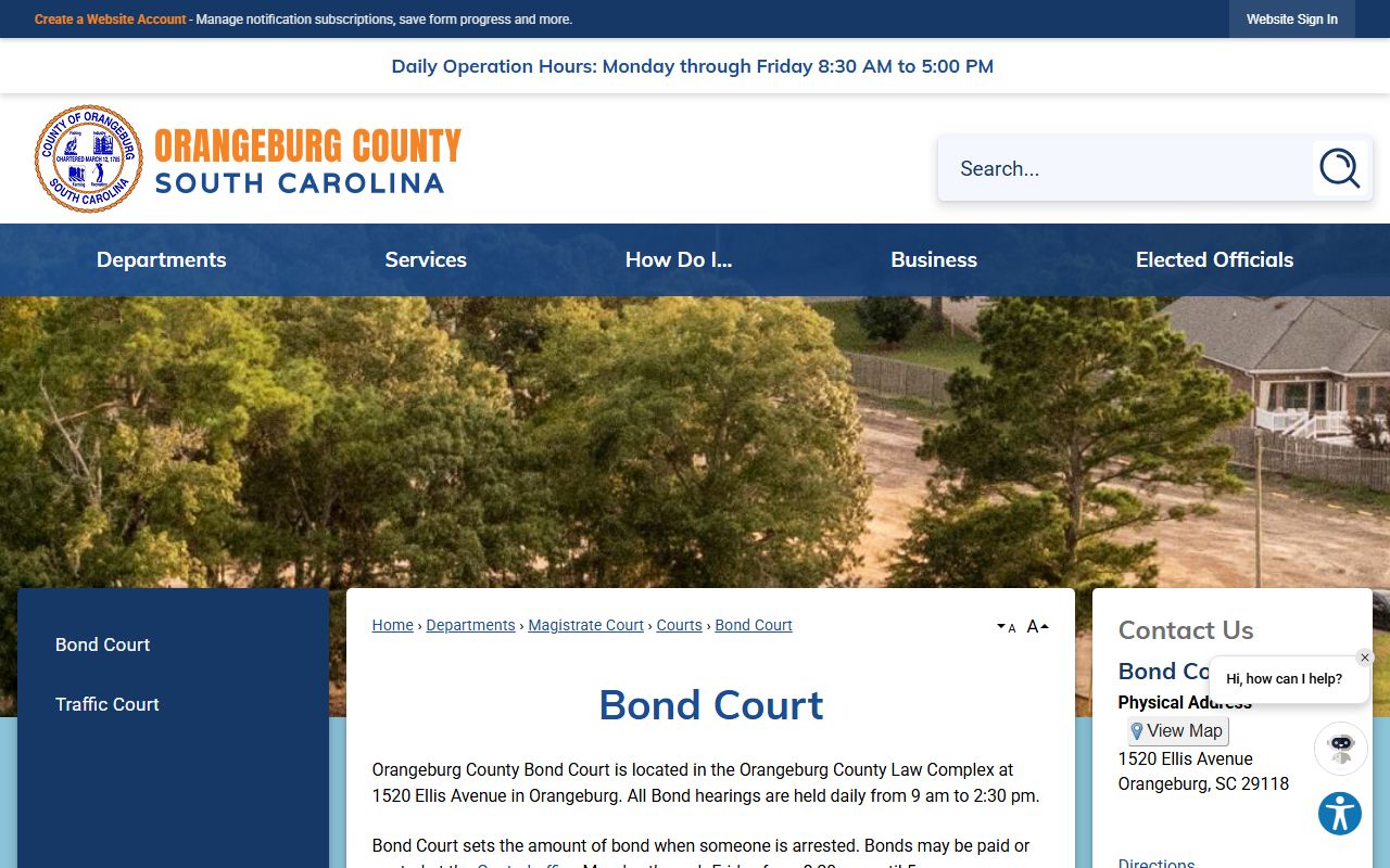 Orangeburg County court records after jail arrest Bond Court source